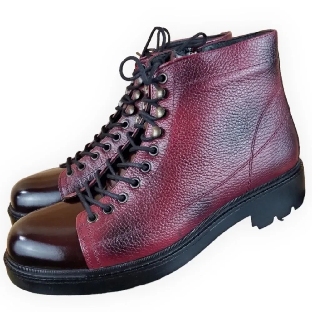 Paul Branco Men’s Casual Chukka Boot Burgundy Size US 11 EU 44 Medium New